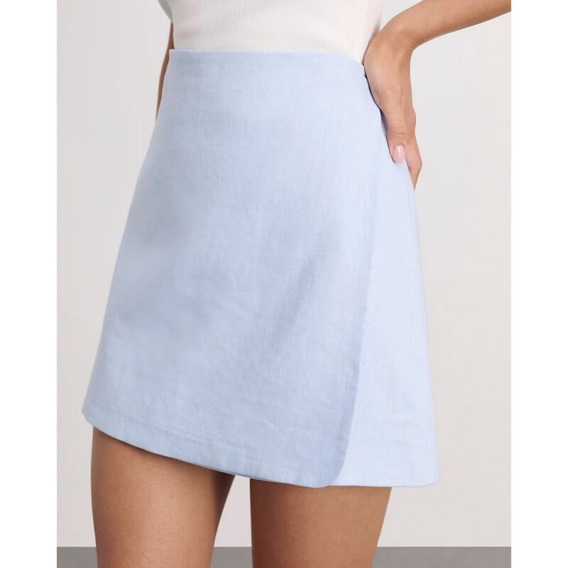 JAG Stella Linen Wrap Mini Skirt image number 6